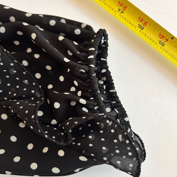 Cece polka dot French cafe dress/ Rich Black with white dots Size Medium - Picture 7 of 16